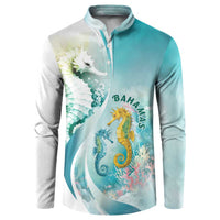 Bahamas Seahorse Button Sweatshirt Ocean Spirit - Wonder Print Shop