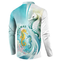 Bahamas Seahorse Button Sweatshirt Ocean Spirit - Wonder Print Shop