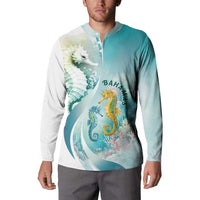 Bahamas Seahorse Button Sweatshirt Ocean Spirit - Wonder Print Shop