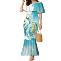 Bahamas Seahorse Family Matching Mermaid Dress and Hawaiian Shirt Ocean Spirit - Wonder Print Shop