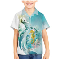 Bahamas Seahorse Family Matching Mermaid Dress and Hawaiian Shirt Ocean Spirit - Wonder Print Shop