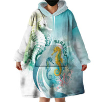 Bahamas Seahorse Wearable Blanket Hoodie Ocean Spirit - Wonder Print Shop