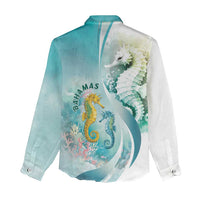 Bahamas Seahorse Women Casual Shirt Ocean Spirit - Wonder Print Shop