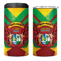 Suriname Emancipation Day 4 in 1 Can Cooler Tumbler Wan Switi Keti Koti - Wonder Print Shop