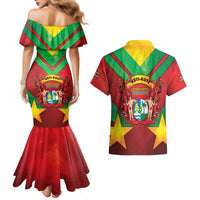 Suriname Emancipation Day Couples Matching Mermaid Dress and Hawaiian Shirt Wan Switi Keti Koti - Wonder Print Shop