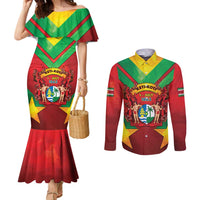 Suriname Emancipation Day Couples Matching Mermaid Dress and Long Sleeve Button Shirt Wan Switi Keti Koti - Wonder Print Shop