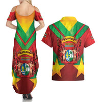Suriname Emancipation Day Couples Matching Summer Maxi Dress and Hawaiian Shirt Wan Switi Keti Koti - Wonder Print Shop