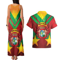 Suriname Emancipation Day Couples Matching Tank Maxi Dress and Hawaiian Shirt Wan Switi Keti Koti - Wonder Print Shop