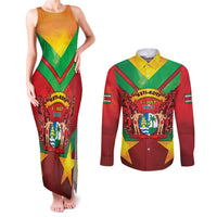 Suriname Emancipation Day Couples Matching Tank Maxi Dress and Long Sleeve Button Shirt Wan Switi Keti Koti - Wonder Print Shop