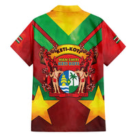 Suriname Emancipation Day Family Matching Off The Shoulder Long Sleeve Dress and Hawaiian Shirt Wan Switi Keti Koti - Wonder Print Shop
