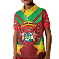 Suriname Emancipation Day Kid Polo Shirt Wan Switi Keti Koti - Wonder Print Shop