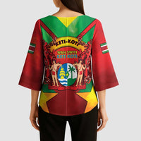 Suriname Emancipation Day Kimono Sleeve Blouse Wan Switi Keti Koti - Wonder Print Shop
