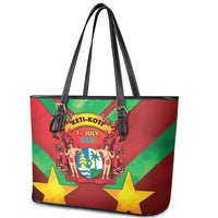 Suriname Emancipation Day Leather Tote Bag Wan Switi Keti Koti - Wonder Print Shop