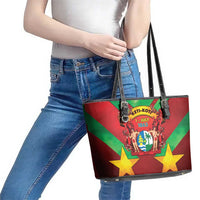 Suriname Emancipation Day Leather Tote Bag Wan Switi Keti Koti - Wonder Print Shop