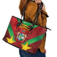 Suriname Emancipation Day Leather Tote Bag Wan Switi Keti Koti - Wonder Print Shop