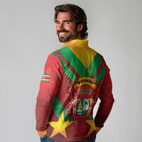 Suriname Emancipation Day Long Sleeve Polo Shirt Wan Switi Keti Koti - Wonder Print Shop