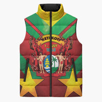 Suriname Emancipation Day Sleeveless Puffer Jacket Wan Switi Keti Koti - Wonder Print Shop