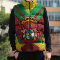 Suriname Emancipation Day Sleeveless Puffer Jacket Wan Switi Keti Koti - Wonder Print Shop