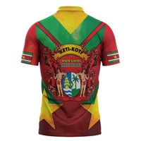 Suriname Emancipation Day Zipper Polo Shirt Wan Switi Keti Koti - Wonder Print Shop
