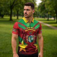 Suriname Emancipation Day Zipper Polo Shirt Wan Switi Keti Koti - Wonder Print Shop