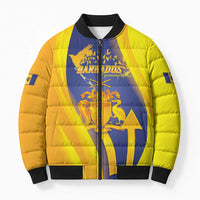Barbados Emancipation Day Bomber Puffer Jacket Freedom And Unity - Wonder Print Shop