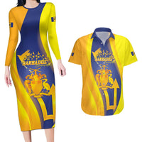 Barbados Emancipation Day Couples Matching Long Sleeve Bodycon Dress and Hawaiian Shirt Freedom And Unity - Wonder Print Shop