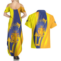 Barbados Emancipation Day Couples Matching Summer Maxi Dress and Hawaiian Shirt Freedom And Unity - Wonder Print Shop