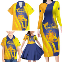 Barbados Emancipation Day Family Matching Long Sleeve Bodycon Dress and Hawaiian Shirt Freedom And Unity - Wonder Print Shop