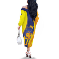 Barbados Emancipation Day Family Matching Off The Shoulder Long Sleeve Dress and Hawaiian Shirt Freedom And Unity - Wonder Print Shop