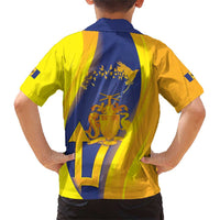 Barbados Emancipation Day Family Matching Short Sleeve Bodycon Dress and Hawaiian Shirt Freedom And Unity - Wonder Print Shop