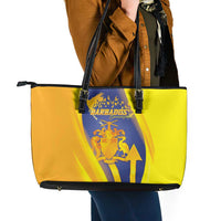 Barbados Emancipation Day Leather Tote Bag Freedom And Unity - Wonder Print Shop