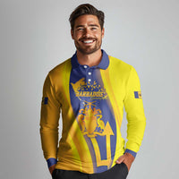 Barbados Emancipation Day Long Sleeve Polo Shirt Freedom And Unity - Wonder Print Shop