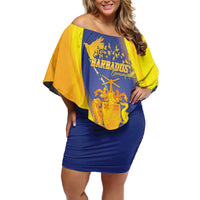 Barbados Emancipation Day Off Shoulder Short Dress Freedom And Unity - Wonder Print Shop