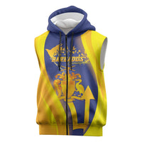 Barbados Emancipation Day Sleeveless Zip Hoodie Freedom And Unity - Wonder Print Shop