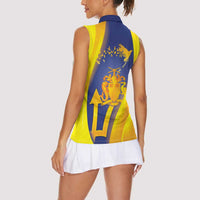 Barbados Emancipation Day Women Sleeveless Polo Shirt Freedom And Unity - Wonder Print Shop