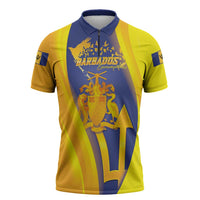 Barbados Emancipation Day Zipper Polo Shirt Freedom And Unity - Wonder Print Shop