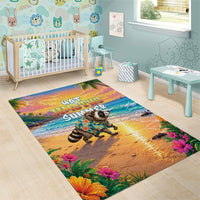 Hot Jimothy Summer Area Rug Funny Seattle Raccoon