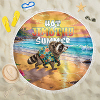Hot Jimothy Summer Beach Blanket Funny Seattle Raccoon