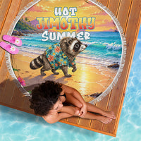 Hot Jimothy Summer Beach Blanket Funny Seattle Raccoon