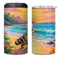 Hot Jimothy Summer 4 in 1 Can Cooler Tumbler Funny Seattle Raccoon