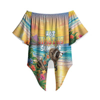 Hot Jimothy Summer Off Shoulder Wrap Waist Top Funny Seattle Raccoon
