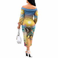 Hot Jimothy Summer Off The Shoulder Long Sleeve Dress Funny Seattle Raccoon