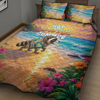 Hot Jimothy Summer Quilt Bed Set Funny Seattle Raccoon