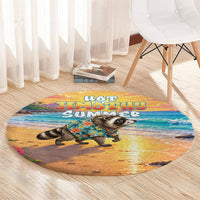 Hot Jimothy Summer Round Carpet Funny Seattle Raccoon