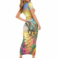 Hot Jimothy Summer Short Sleeve Bodycon Dress Funny Seattle Raccoon