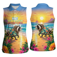 Hot Jimothy Summer Women Sleeveless Polo Shirt Funny Seattle Raccoon