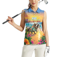 Hot Jimothy Summer Women Sleeveless Polo Shirt Funny Seattle Raccoon