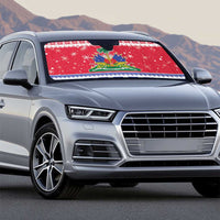 Haiti Christmas Auto Sun Shade Coat Of Arms Jwaye Nwel - Wonder Print Shop