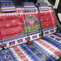Haiti Christmas Back Car Seat Cover Coat Of Arms Jwaye Nwel - Wonder Print Shop