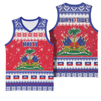 Haiti Christmas Basketball Jersey Coat Of Arms Jwaye Nwel - Wonder Print Shop